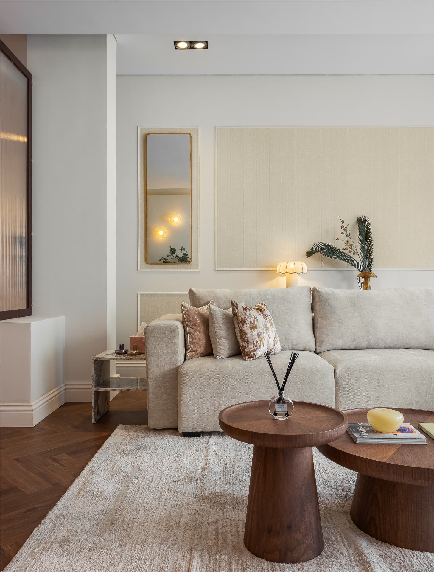 Ivory living space by Icora Studio